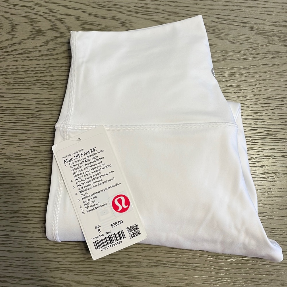 Lululemon Align Pants 25” in White